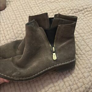 Brown Suede Ankle Boots